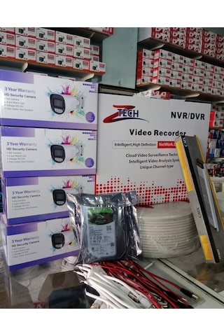 4 Lü Kamera Seti Ztech Kişi Ve Araç Algılamalı Sesli