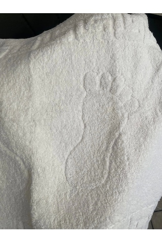 Otel Tipi 10 Adet Ayak İzi Havlusu 50x70 200 Gr. Beyaz