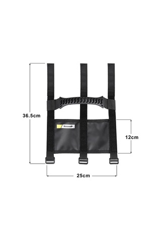 Rhinowalk Sk100 Scooter Çapı 7 Cm'nin Altındaki Çubuklar İçin Uygun Kolu Denge Bisiklet Kayışı Kolu Siyah