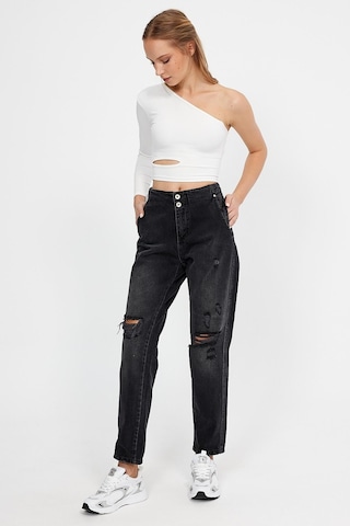 Özel Koleksiyon Yüksek Bel Culotte Jean Pantolon Ag-1008 001
