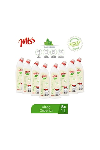 Miss Kireç Giderici Sirke Özlü 8 x 1 L