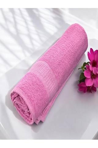 Büyük Boy Banyo Havlusu, Duş Havlusu, Tek Silgi 95 X 145cm Pembe