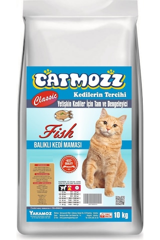 Catmozz Classic Balıklı Yetişkin Kedi Maması 10 KG