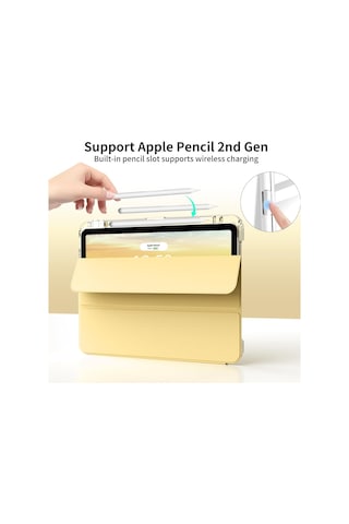 Esr Apple Uyumlu iPad 2025 A16 Çip 11 İnç Yatay Ve Dikey Standlı Güçlü Mıknatıslı Uyku Modlu 2in1 Twodes Kılıf Kapaklı Kılıf