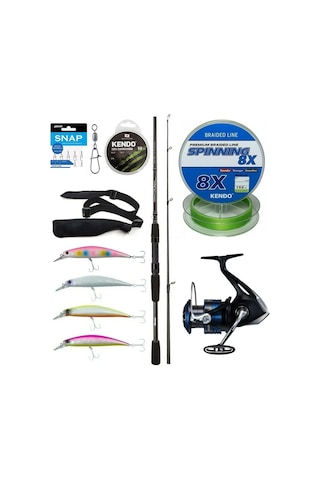 Yek Outdoor Spin Olta Seti Okuma Wave Power 8'0 2.44 Cm 15-40 Gr 2 Parça Spin Kamışı&shimano Makina Nexave 4000 Fı