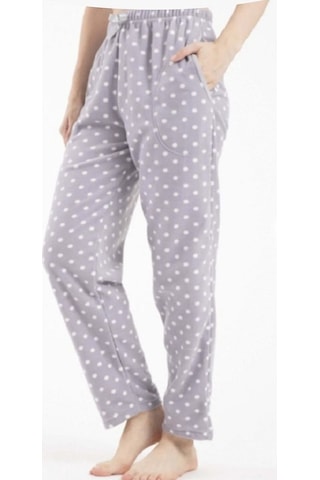 Lüx Polar Cepli Kışlık Kadın Pijama Altı Tek Alt Ra1 Gri