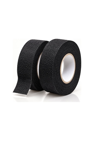 3 Adet Yanmaz Tüylü Bez Bantı Kumaş 18 Mm X 8 Metre Kablo Sarma İzolasyon Bandı Isı Dayanımı 105 C