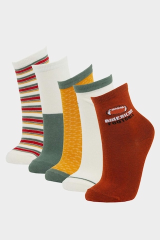 Defacto Erkek Çocuk 5li Pamuklu Uzun Çorap F4719a8nskr1 Çok Renkli