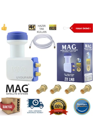 Mag 2'li Philips Chip'li Lnb + 30 M Mag Anten Kablosu