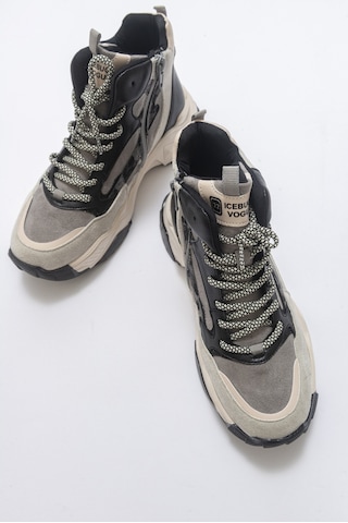 Luvishoes Olıvıa Buz Siyah Multi Kadın Spor Bot Buz Gri - Siyah