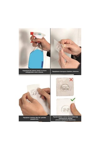 Yapışkanlı Duş Ve Banyo Rafı Şeffaf