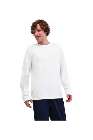 Kinetix Lumberjack Loen 14ljk-130-33 5pr Erkek Beyaz Uzun Kol T-shirt 102025427 Beyaz