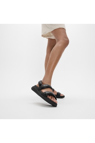 090 All Black Sandalet Kadın Iv9-090 Fitflop F-mode Go Adjustable Back-strap siyah