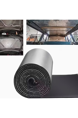 Araç Kaput Altı Yalıtım 120x100cm 9mm Folyolu Yapışkanlı Karavan Oto Ses Ve Isı Yalıtım Malzemesi