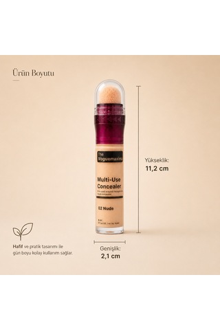 The Voguemaxima Luméa Sünger Uçlu Likit Kapatıcı 02 Nude 8 Ml
