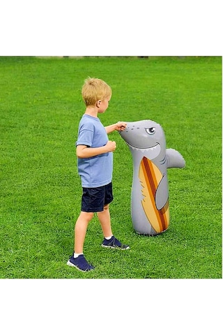 Bestway 52152 Bop Bags Köpek Balığı Desenli Hacıyatmaz 89 Cm Sulu Hacı Yatmaz