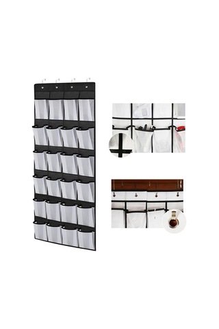 Suntek Kapı Üstü Asılı Ayakkabı Siyah-beyaz-b-55x150cm Siyah Beyaz B Diğer