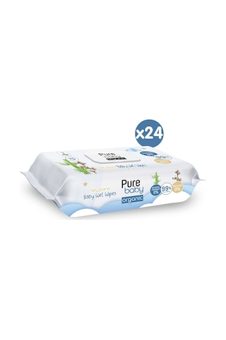 Pure Baby Organic Yenidoğan Islak Havlu 24 x 70'li 1680 Yaprak