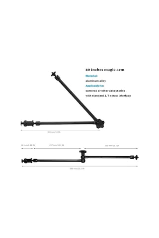 Magic Arm Sihirli Kol Flaş, Mikrofon, Led, Lcd Montör, Aksiyon Kamerası Ve Telefon Bağlamak İçin. 20" İnç Magic A