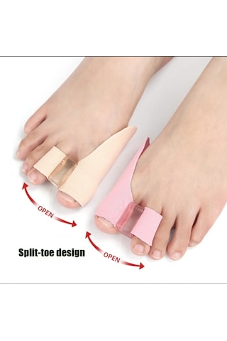 Ayarlanabilir Silikon Jel Ayak Parmağı Ayırıcı Halluks Valgus Destekleyici Bunyon Düzeltici Ayak Başparmağı Ayırıcı Yumuşak Ve Esnek Jel Tasarım Günlük Ayak Bakımı İçin 1 Çift Pembe