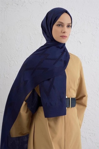 Armine Lyocell Şal - 1 - Lacivert 02