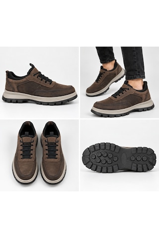 Modayak Ata 151 Kahverengi Hakiki Deri Slip On Ayakkabı Kahve
