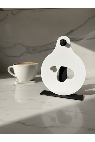 Kahve Şablonu Coffee Stencil Kahve Süsleme Aparatı Kalıbı Barista Desen Seti Beyaz