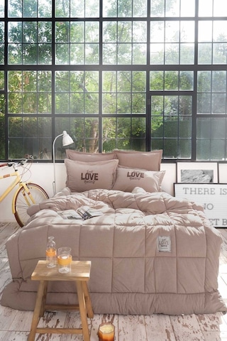 Karaca Home Motto Tek Kişilik Cotton Comfort Set Bej Bej