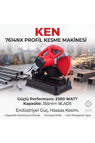 Ken 7614NX Profil Kesme 2300W 355 MM Dairesel Tranjer