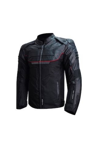 Prosev Falcon Red 4 Mevsim Motosiklet Montu Siyah