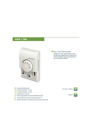 Smallart TR-110M Mekanik Fancoil Oda Termostatı