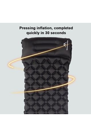 Mountainhiker Dahili Pompalı Yatak Açık Hava Kamp Piknik Uyku Matı Siyah