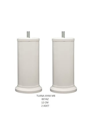 Tuana Ayak 12 cm M8 Cıvatalı Beyaz (2 Adet)