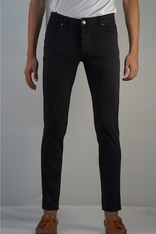 Bomonti Bmt Agre Slim Petek Desenlı Kot Pantolon Taslanmıs Siyah