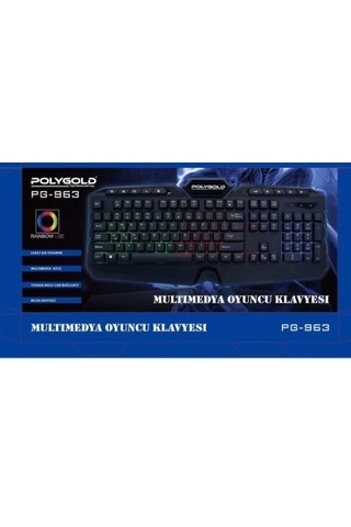Polygold PG-963 Multimedya Işıklı Oyuncu Gaming Klavye