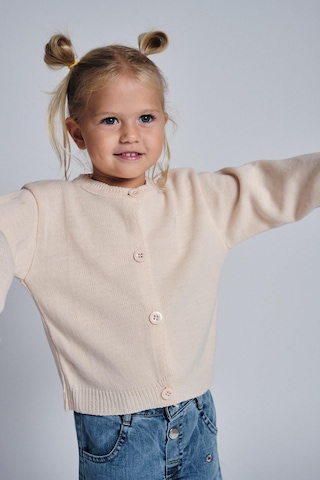 Miababy Papatya Nakışlı Denim Pantolon Hırka Takım Pudra