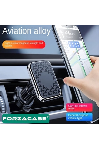 Mıknatıslı Izgaralıktan Kelepçeli Araç İçi Telefon Tutucu - Fc475