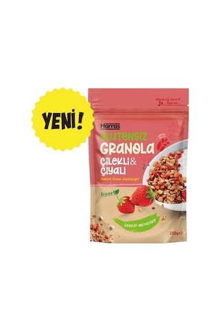 Çilekli Ve Chia Tohumlu Granola Glutensiz İlave Şekersiz 300 Gr 2 Adet Toplam 600 Gr