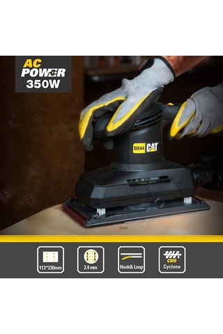Cat Dx44 350Watt Profesyonel Devir Ayarlı Titreşimli Zımpara