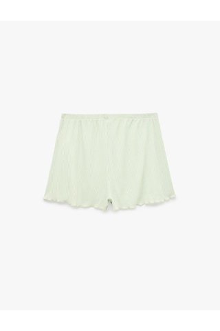 Koton Beli Lastikli Modal Kumaş Kaşkorse Şort Pijama Altı Yeşil 6slk80056mk