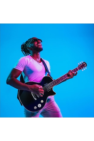Donner Lp Elektro Gitar Kiti Tam Boy Gitar Başlangıç Seti 90 Cm 39 İnç Tek Parça Gövde, Çanta, Askı, Tel Lp Stili, Siyah