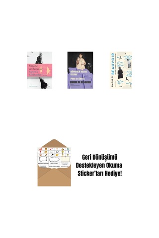 Sartre A Mektuplar 1: 1930-1939 + Konuk Kız + Nelson Algren'e Aşk Mektupları + Okuma Sticker'ları