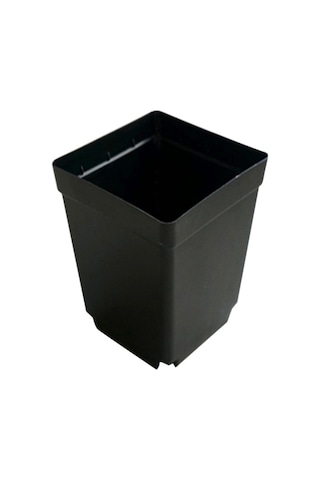 100 Adet Bitki Tek Kullanımlık Çiçek Saksısı Küçük Siyah Kare Kesme Fide Plastik Kare Saksı