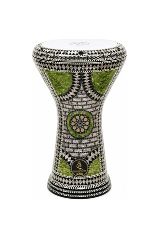 Yankı Gef-sd02 Gef Elfan Yeşil Sedef Darbuka Profesyonel Mısır Modeli El İşçiliği Taşıma Çantalı - 9023785034504