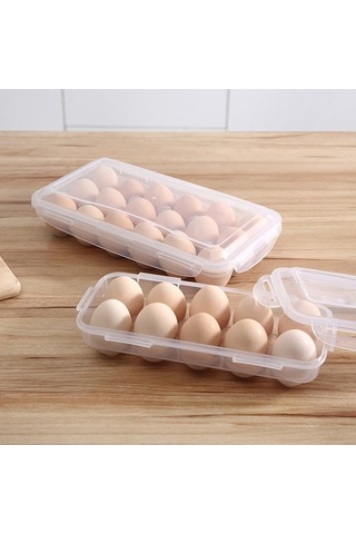 Pazly Yumurta Saklama Kabı 18 Bölme, Kapaklı, Dayanıklı Plastik Buzdolabı Organizatörü Diğer