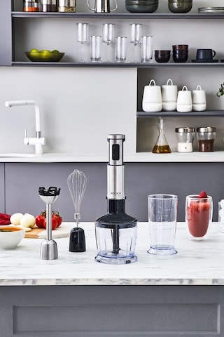 Karaca 9616B Quick Mix Hız Ayarlı 1300 W El Blender Set Inox