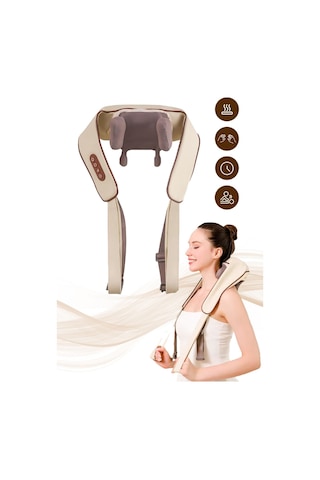 Yoğurmalı Omuz Ve Boyun Masaj Cihazı Beyaz