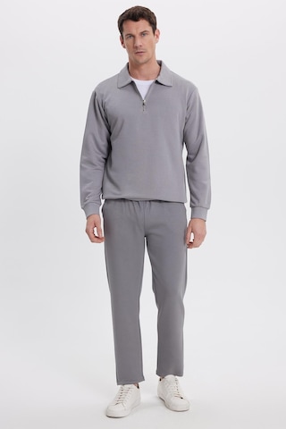 Tudors Erkek Slim Fit Dar Kesim Beli Bağcıklı 3 Cepli Geniş Paça Açık Füme Eşofman Altı-41906 Açık Füme
