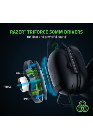 Razer Blackshark V2 X - Premium Espor Oyun Kulaklığı 50mm Sürücü
