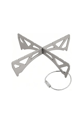 Reedark Titanyum Kamp Fırın Stantı - Msr Taşıma Destek Aparatı, Ultra Hafif, Kampçı İçin Piknik Bbq Erişim Gereci Gümüş